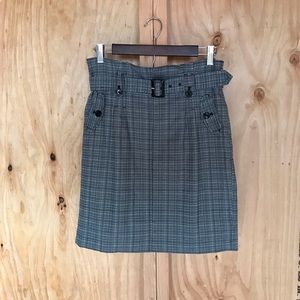 Ann Taylor Tartan Plaid High-Waisted Pencil Skirt